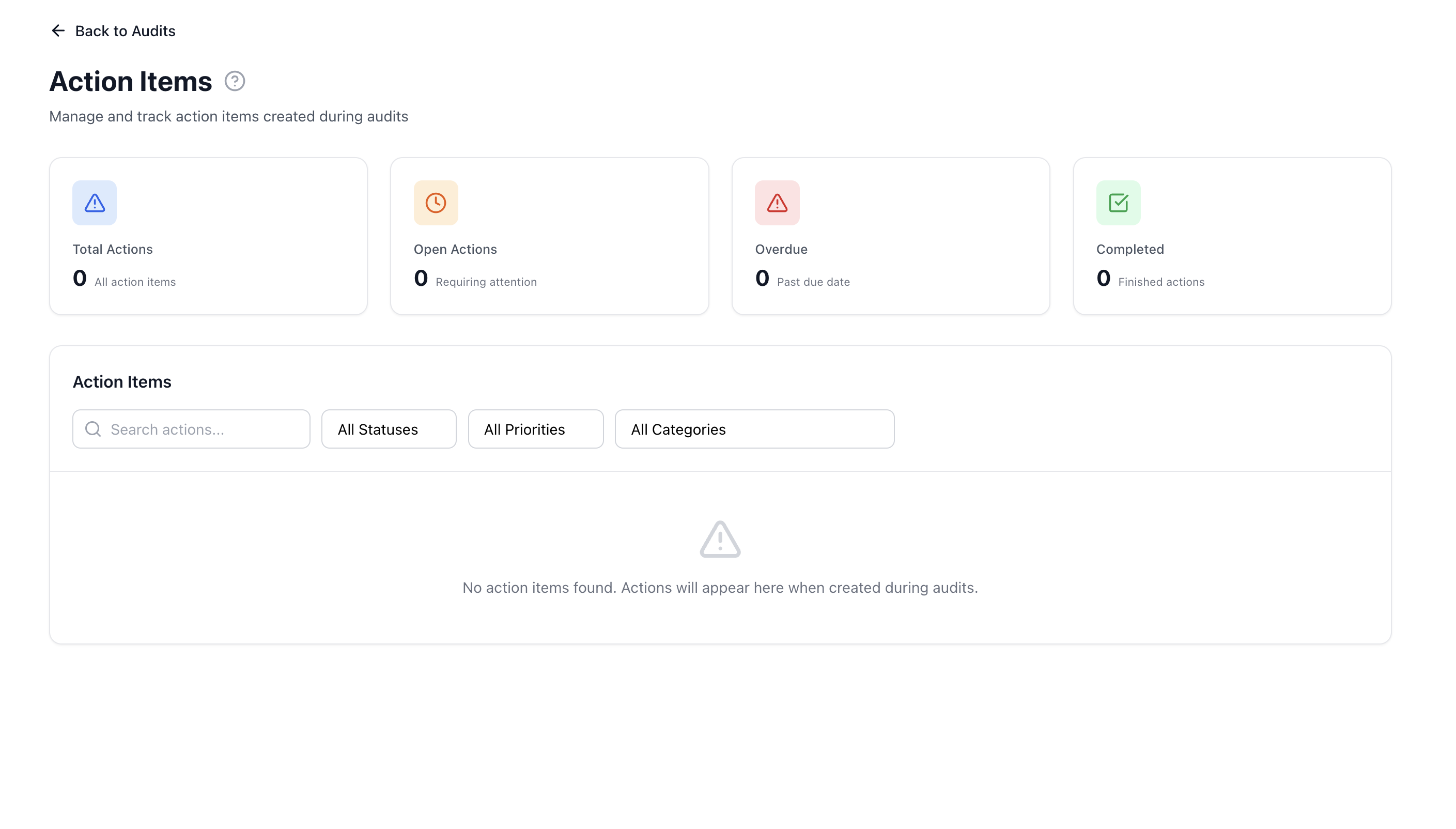 Actions Dashboard