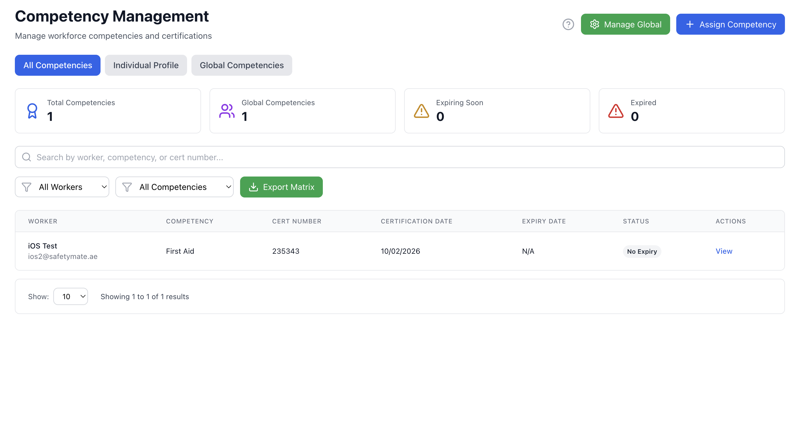 Competency Management