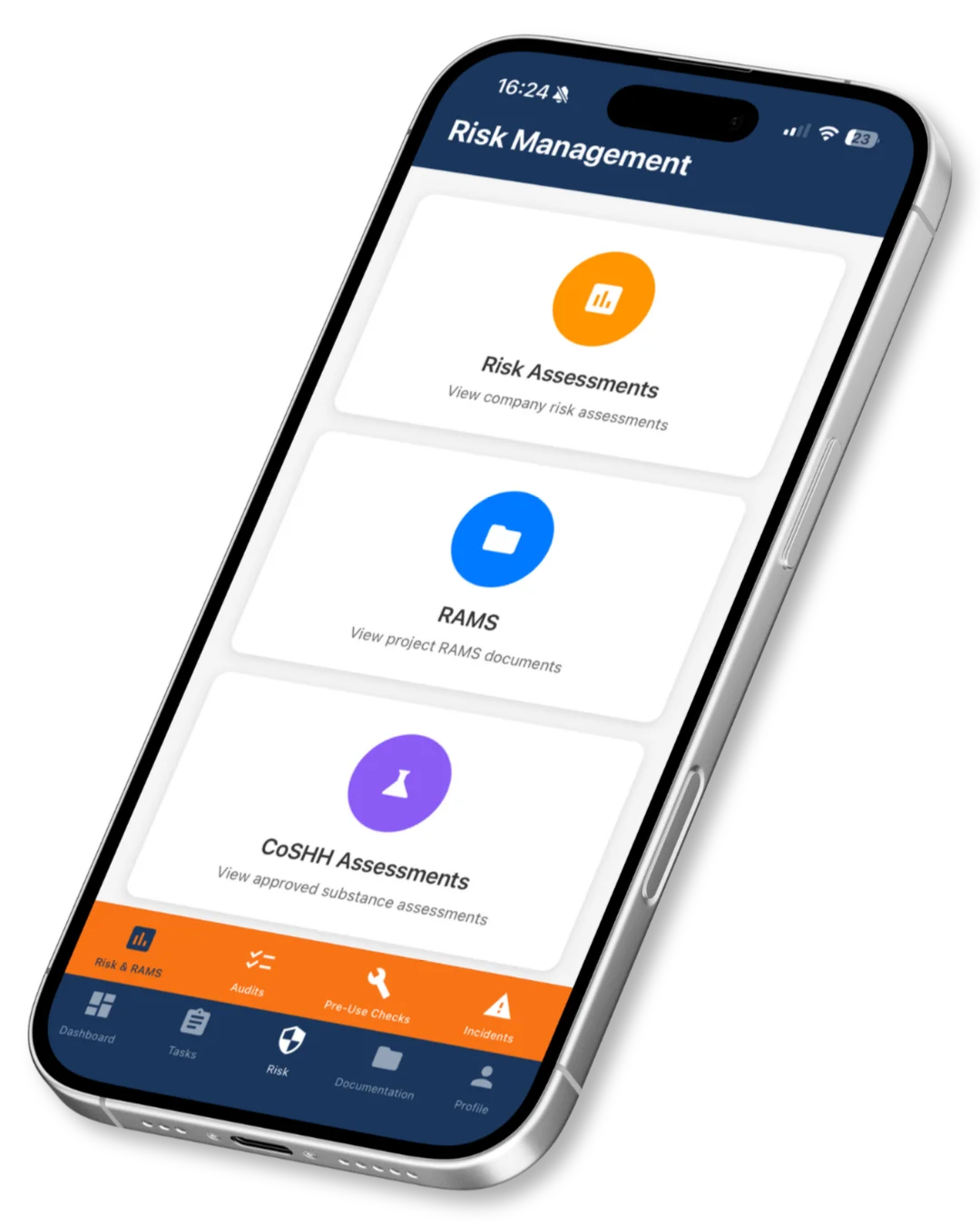 Risk Management on the Safety Mate mobile app